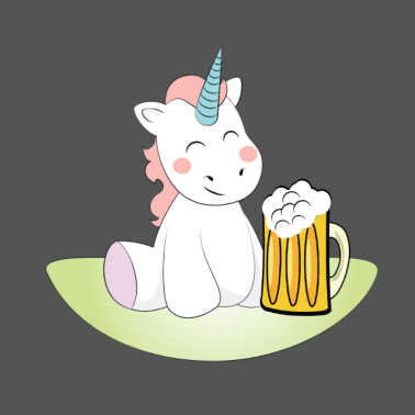 Motiv Einhorn Shirt · Feierabendbier · Geschenk