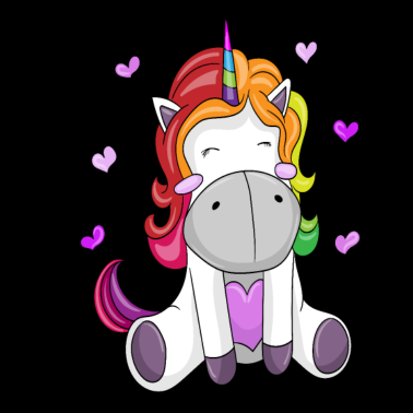 Motiv Einhorn Herzen