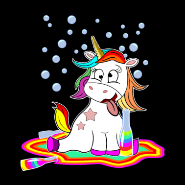 Motiv Einhorn Betrunken Alkohol Bier Party Geschenk