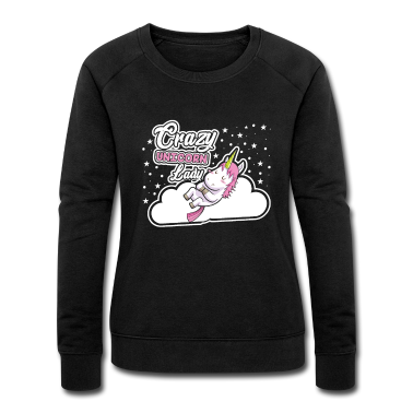 Einhörner Pullover - Verrückte Einhorn Dame Schlafendes Einhorn
