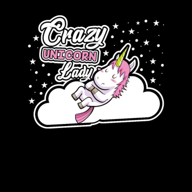 Motiv Verrückte Einhorn Dame Schlafendes Einhorn