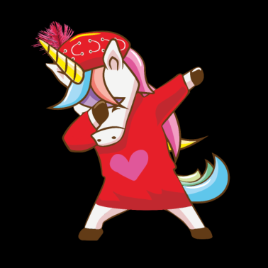 Motiv Einhorn Damen Geschenk dabbing Einhorn Regenbogen