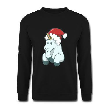 Einhörner Pullover - Einhorn Weihnachten Geschenk Nikolaus Mütze süß