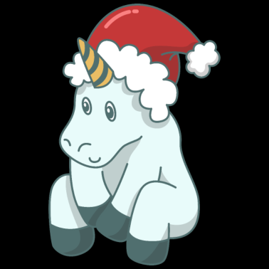 Motiv Einhorn Weihnachten Geschenk Nikolaus Mütze süß