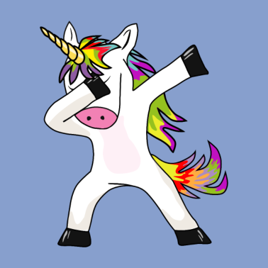 Motiv dabbendes Einhorn dabbendes Unicorn dapping Pferd