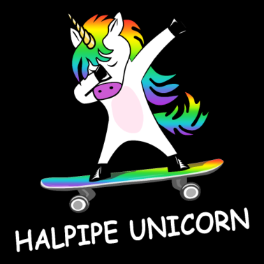 Motiv Halfpipe Unicorn Skating Rainbow Einhorn Skater