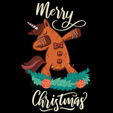 Motiv Weihnachten dabbing gingerbread unicorn design
