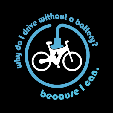 Motiv Ich fahre ohne Batterie Rad