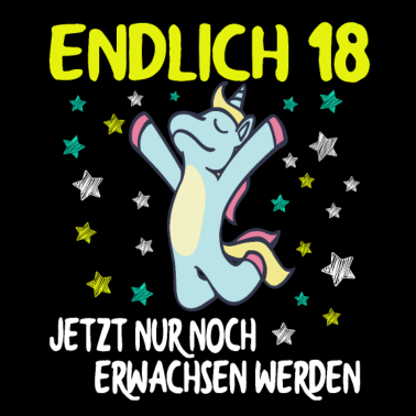 Motiv 18. Geburtstag Volljährig Einhorn Geschenk