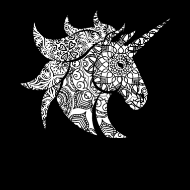 Motiv Einhorn Mandala Yoga Shirt