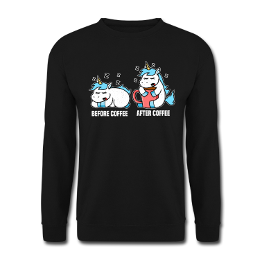 Einhörner Pullover - Einhorn Kaffee Kaffeetrinker