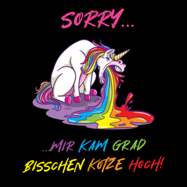 Motiv Einhorn | Kotze Lustig Spruch Witzig Geschenk JGA