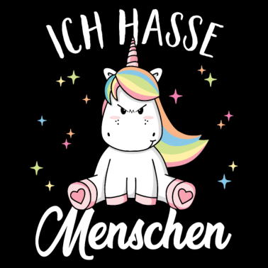Motiv Ich hasse Menschen Einhorn Lustig Humor Süß Kind