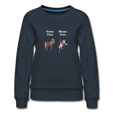 Einhörner Pullover - Deine Frau Meine Frau Pferd Einhorn Tiere Geschenk