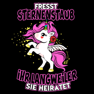 Motiv Sie Heiratet Fresst Sternenstaub Einhorn Heirat