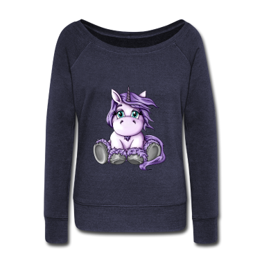 Einhörner Pullover - Zuckersüßes lila Einhorn flauschiges Fabelwesen