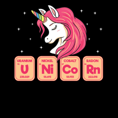 Motiv Einhorn Periodensystem Chemie Physik Geschenk