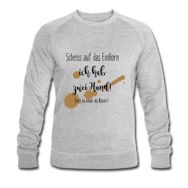 Einhörner Pullover - ein Horn - zwei Hund