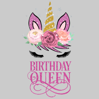 Motiv Birthday Queen Einhorn Geburtstag Mädchen Damen