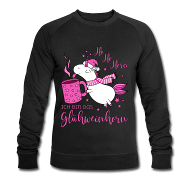Einhörner Pullover - Einhorn Glühweinhorn Ho Ho Horn Spruch Weihnachten
