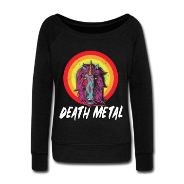Einhörner Pullover - Death Metal Einhorn Sensenmann Heavy Unicorn