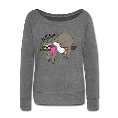 Einhörner Pullover - Kaffee Einhorn Faultier Käffchen Kaffeetasse Büro