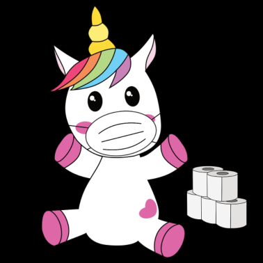 Motiv Einhorn mit Toilettenpapier