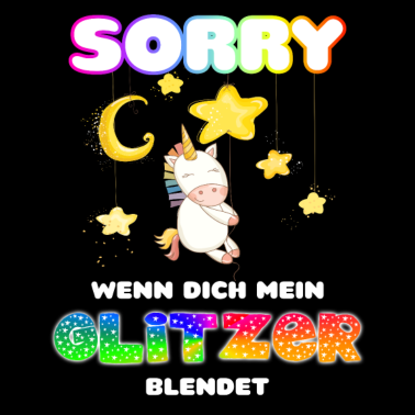 Motiv Sorry Glitzer Einhorn