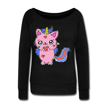 Einhörner Pullover - Katze und Einhorn ist eins