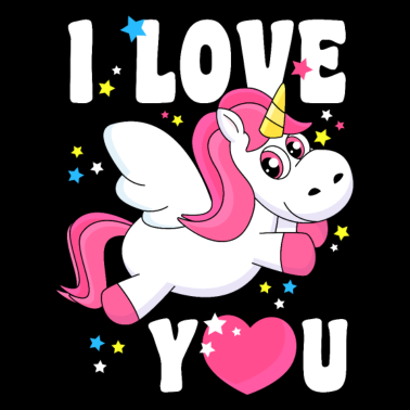 Motiv I love You Einhorn