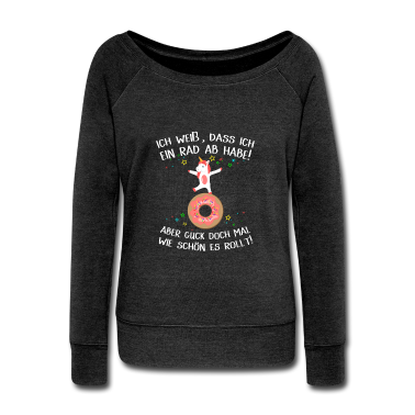 Einhörner Pullover - Ich habe ein Rad ab! Lustiger Spruch Donut Einhorn