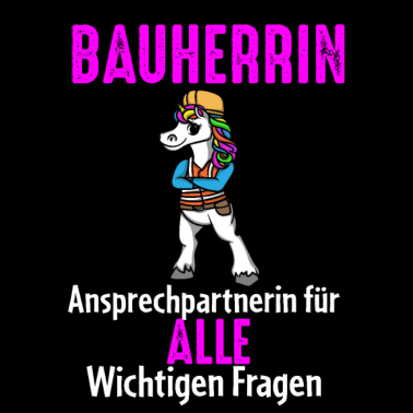 Motiv Einhorn Bauherrin Neubau Hausbau Baustelle