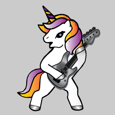 Motiv Einhorn spielt Gitarre Gitarre Musik Geschenk