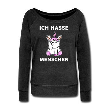 Einhörner Pullover - Ich hasse Menschen Mittelfinger Einhorn Fan