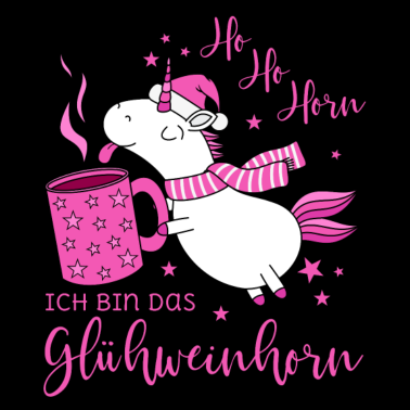 Motiv Einhorn Glühweinhorn Ho Ho Horn Spruch Weihnachten