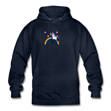 Einhörner Hoodie - Einhorn mit Regenbogen