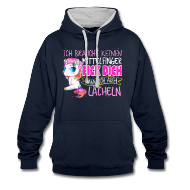 Einhörner Hoodie - Einhorn - Lächeln