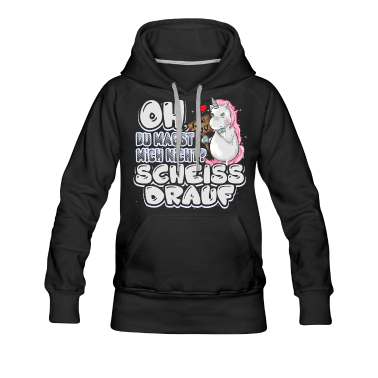 Einhörner Hoodie - Einhorn - scheiß drauf