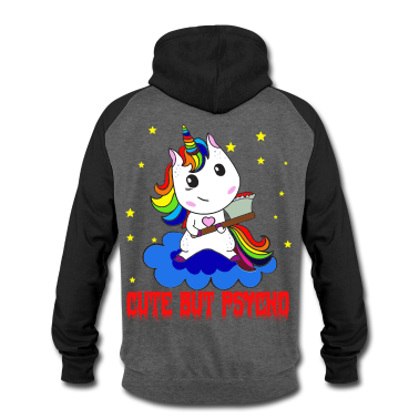 Einhörner Hoodie - Einhorn, Einhorn aber Phycho, Einhornwahnsinn