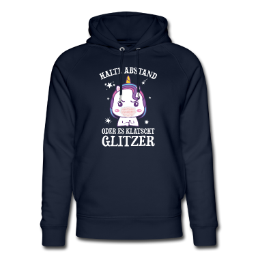 Einhörner Hoodie - Einhorn Halte Abstand Oder Es Klatscht Glitzer
