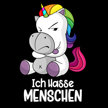 Motiv Einhorn - Ich hasse Menschen