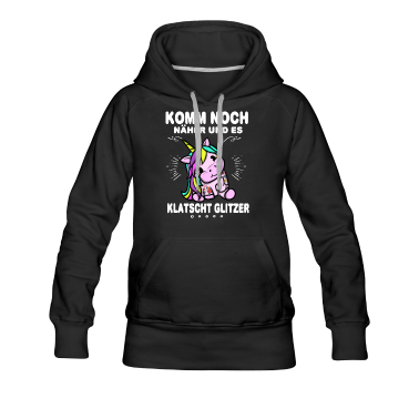 Einhörner Hoodie - Einhorn Glitzer Aggressiv