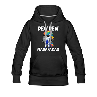 Einhörner Hoodie - Pew Pew Madafakas Einhorn