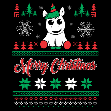 Motiv Einhorn Ugly Christmas Sweater