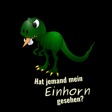Motiv Dino T-Rex frisst ein Einhorn lustiges Geschenk