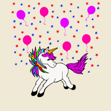 Motiv Damen Mädchen Geburtstags Einhorn