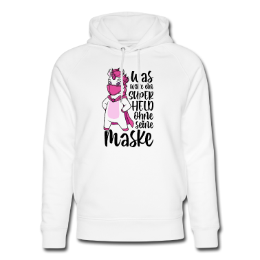 Einhörner Hoodie - Einhorn Superheld Maske Mundschutz lustige Sprüche