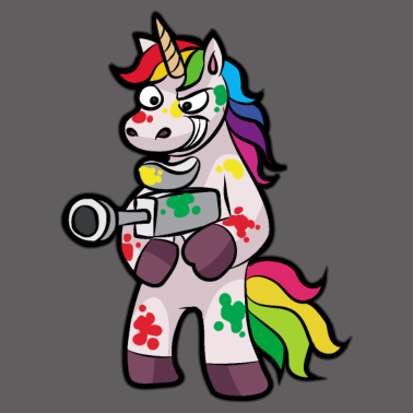 Motiv PAINTBALL Einhorn Markierer Airsoft Geschenk Kind