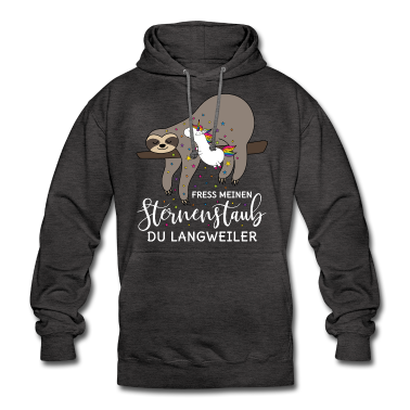 Einhörner Hoodie - Faultier Einhorn Spruch Fress meinen Sternenstaub