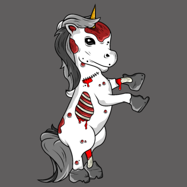 Motiv Blutiges Einhorn Halloween Horror Grusel Geschenk